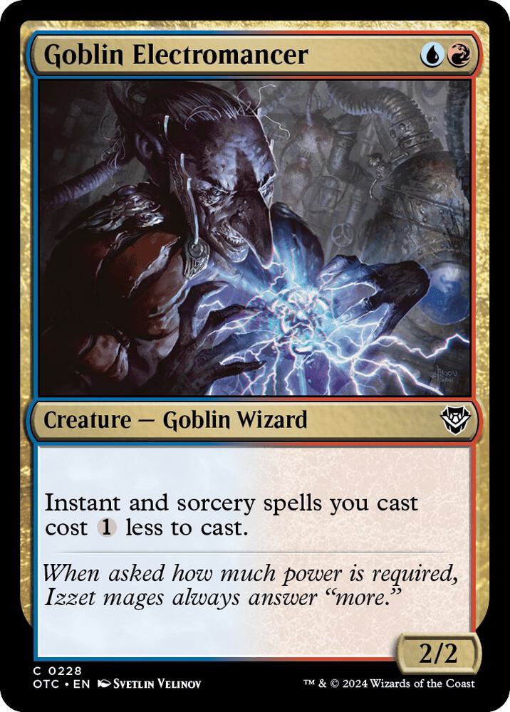 Goblin Electromancer (228) [Outlaws of Thunder Junction Commander]