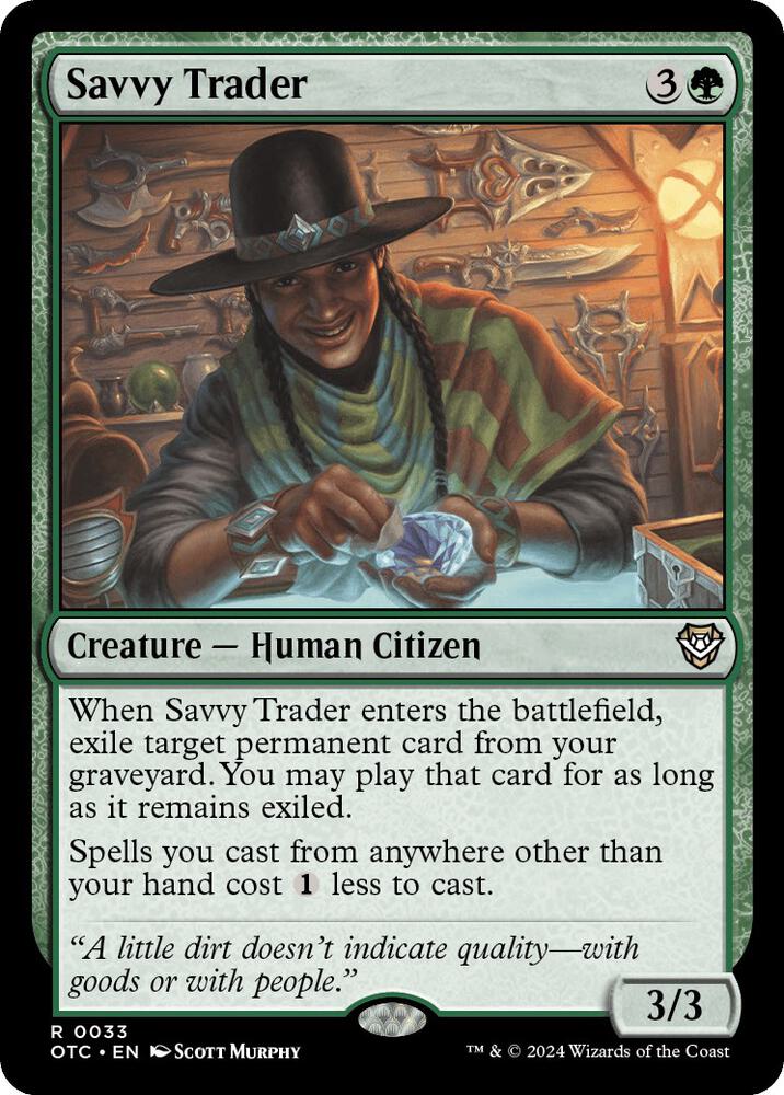 Savvy Trader (33) [Outlaws of Thunder Junction Commander]