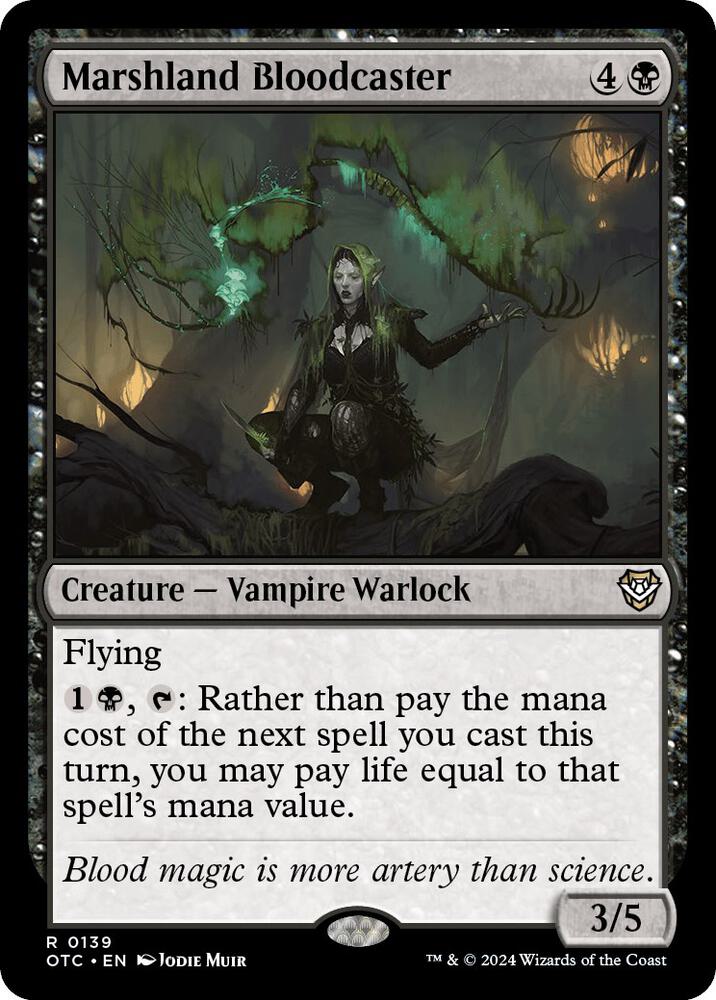 Marshland Bloodcaster (139) [Outlaws of Thunder Junction Commander]
