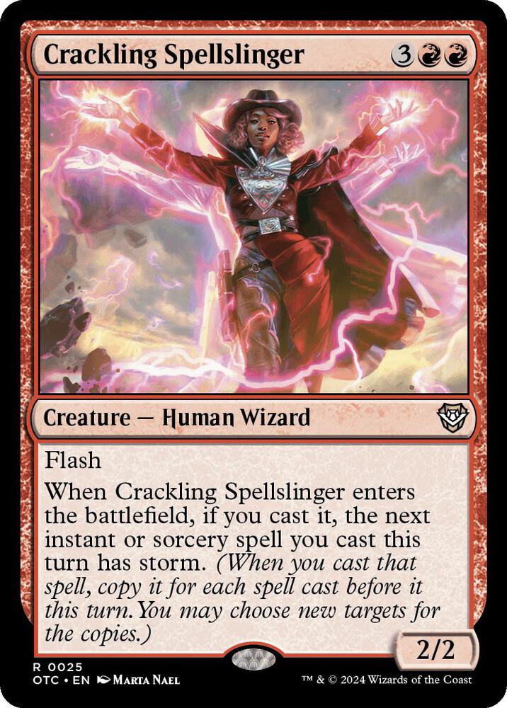 Crackling Spellslinger (25) [Outlaws of Thunder Junction Commander]