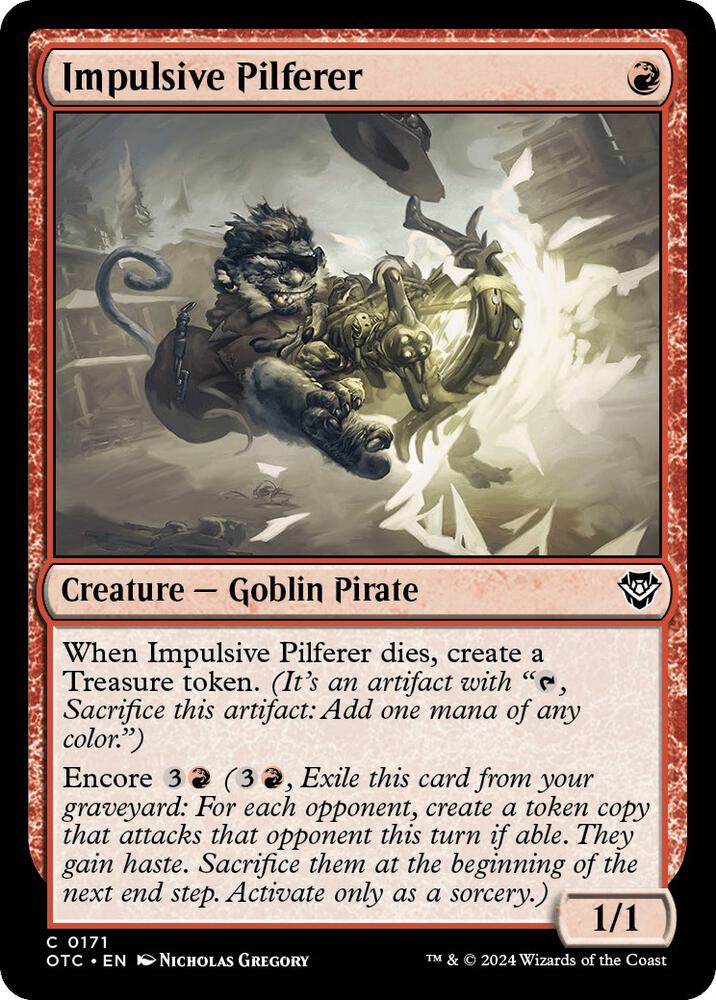 Impulsive Pilferer (171) [Outlaws of Thunder Junction Commander]