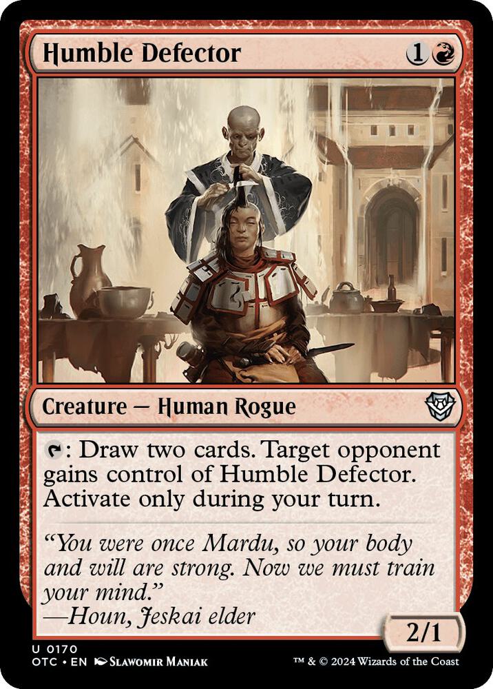 Humble Defector (170) [Outlaws of Thunder Junction Commander]