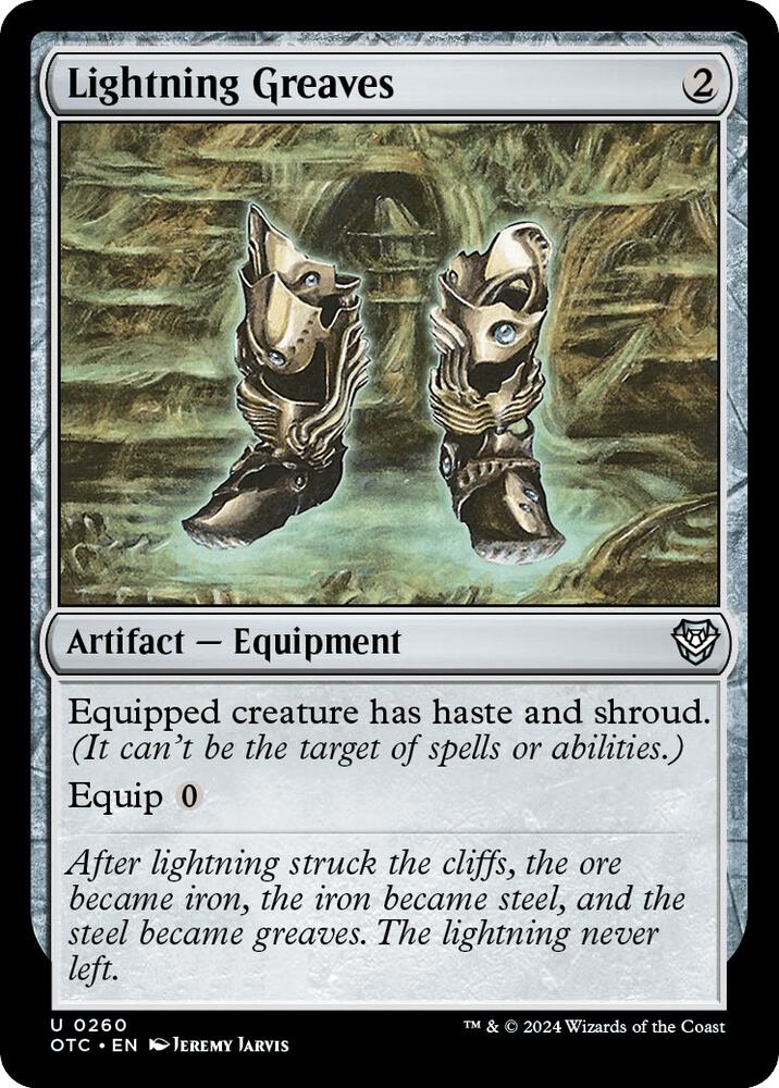 Lightning Greaves (260) [Outlaws of Thunder Junction Commander]