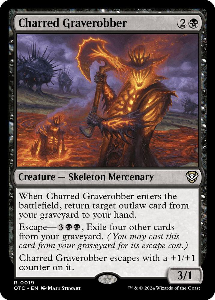 Charred Graverobber (19) [Outlaws of Thunder Junction Commander]