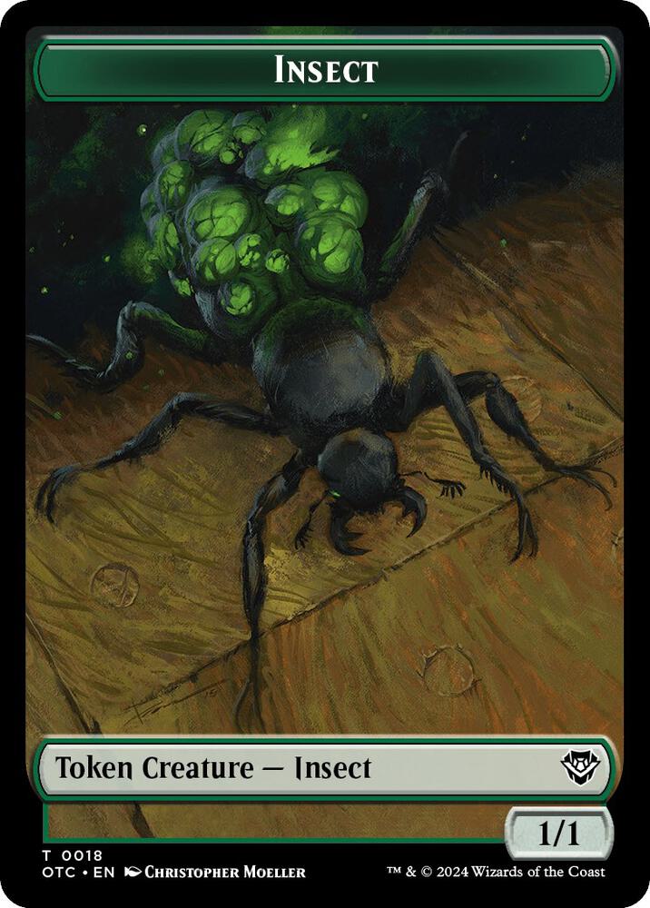 Insect // Elemental (0017) Double-Sided Token (18 // 17) [Outlaws of Thunder Junction Commander]