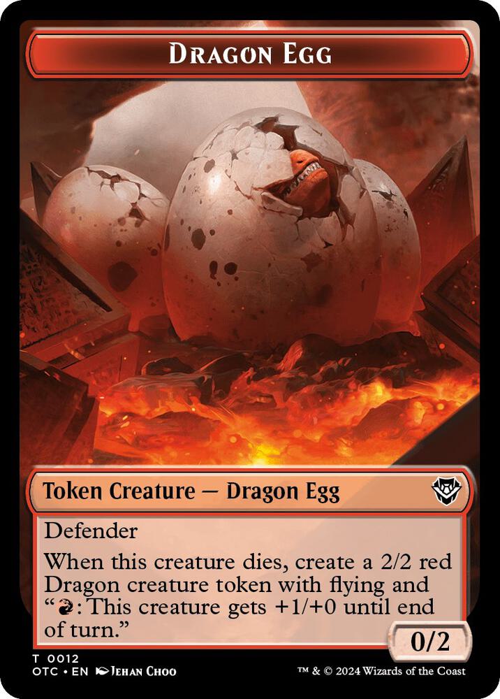 Dragon Egg // Dragon Double-Sided Token (12 // 11) [Outlaws of Thunder Junction Commander]