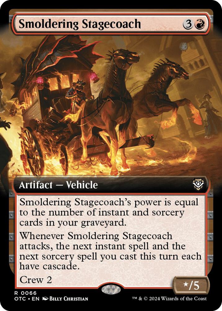 Smoldering Stagecoach (Extended Art) (66) [Outlaws of Thunder Junction Commander]