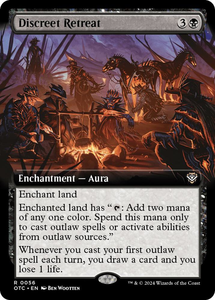 Discreet Retreat (Extended Art) (56) [Outlaws of Thunder Junction Commander]