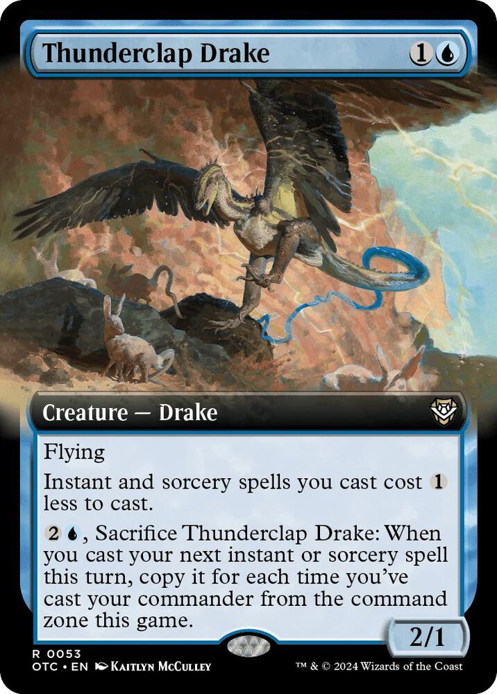 Thunderclap Drake (Extended Art) (53) [Outlaws of Thunder Junction Commander]