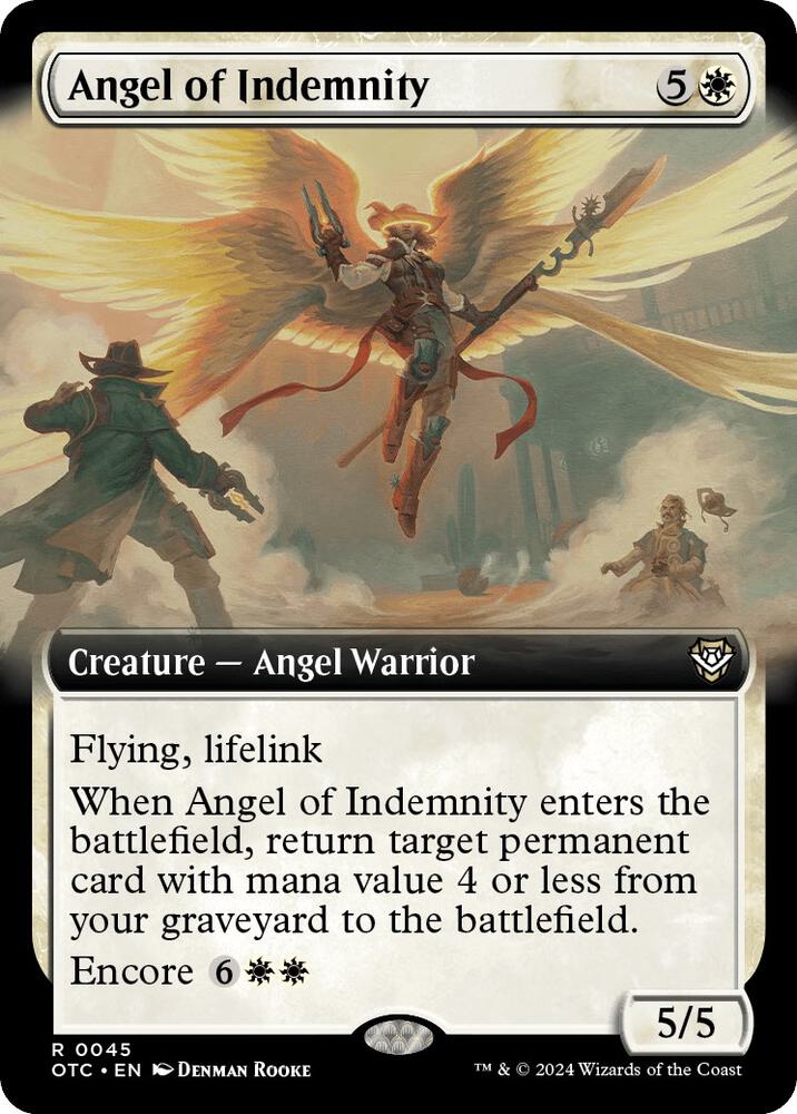 Angel of Indemnity (Extended Art) (45) [Outlaws of Thunder Junction Commander]