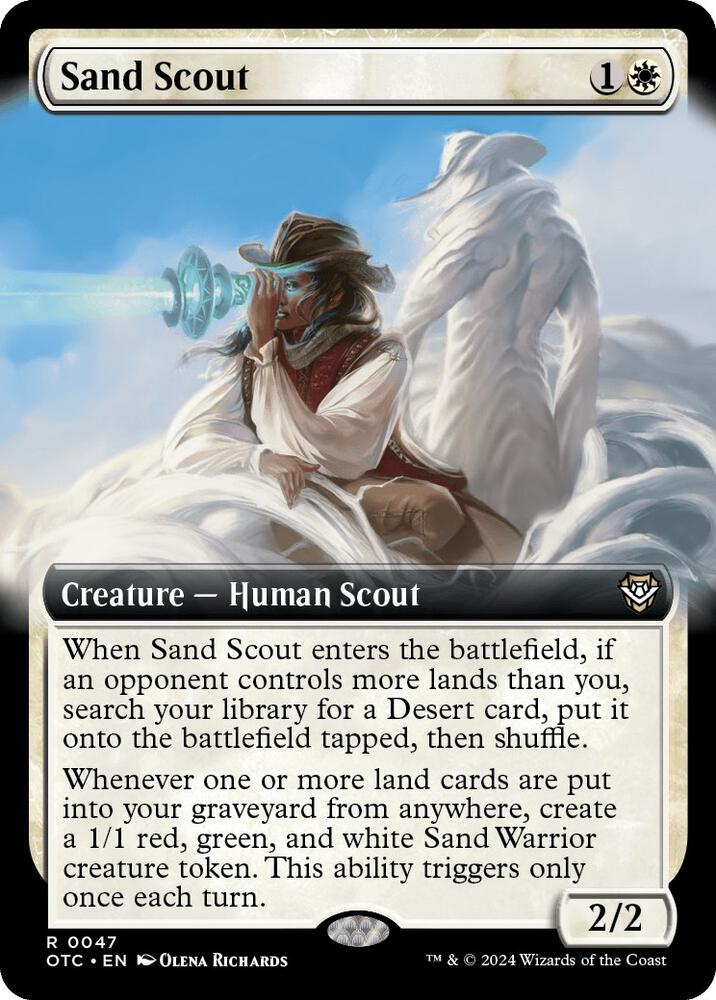 Sand Scout (Extended Art) (47) [Outlaws of Thunder Junction Commander]