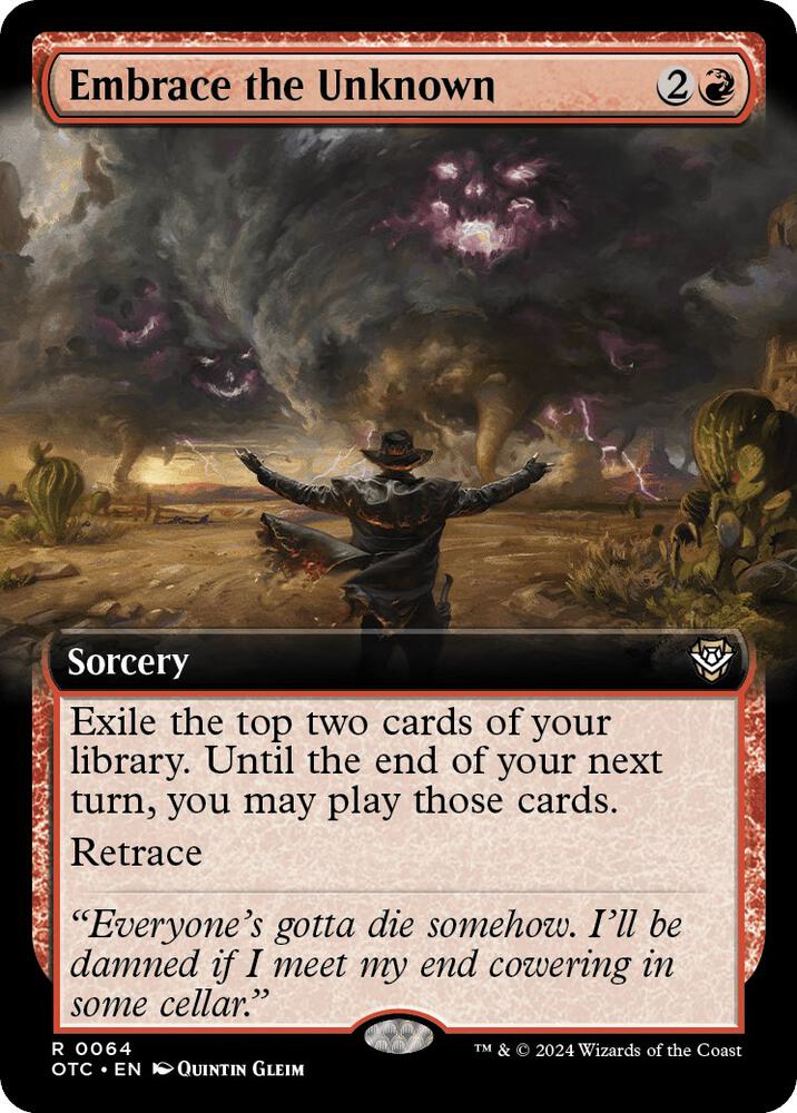 Embrace the Unknown (Extended Art) (64) [Outlaws of Thunder Junction Commander]
