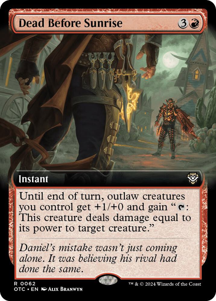 Dead Before Sunrise (Extended Art) (62) [Outlaws of Thunder Junction Commander]