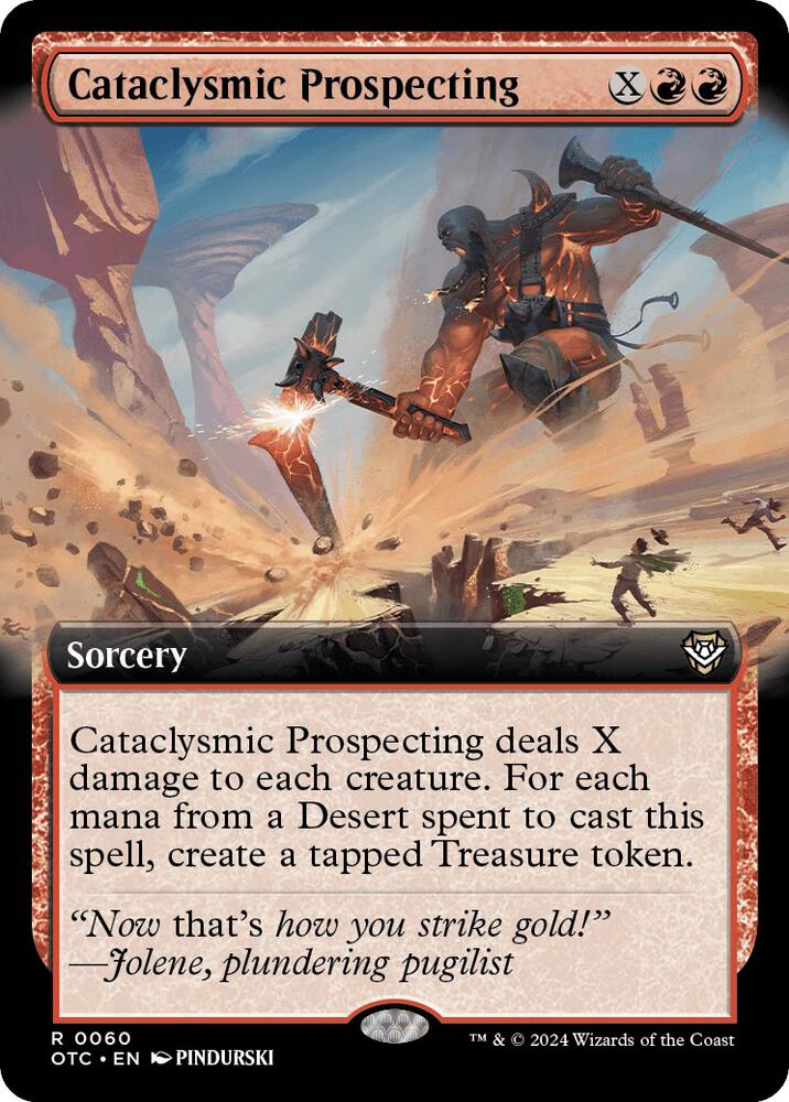 Cataclysmic Prospecting (Extended Art) (60) [Outlaws of Thunder Junction Commander]