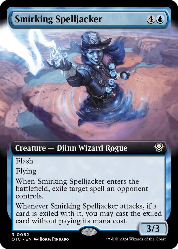 Smirking Spelljacker (Extended Art) (52) [Outlaws of Thunder Junction Commander]