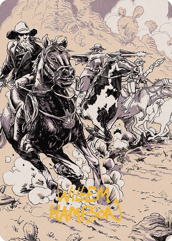 Overwhelming Forces Art Card (Gold-Stamped Signature) (40) [Outlaws of Thunder Junction Art Series]