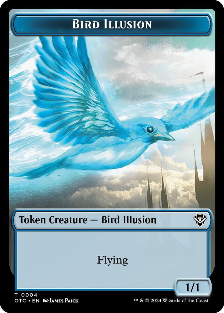 Bird Illusion // Elemental (0014) Double-Sided Token (4 // 14) [Outlaws of Thunder Junction Commander]