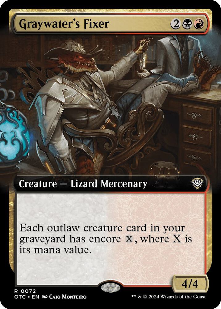 Graywater's Fixer (Extended Art) (72) [Outlaws of Thunder Junction Commander]