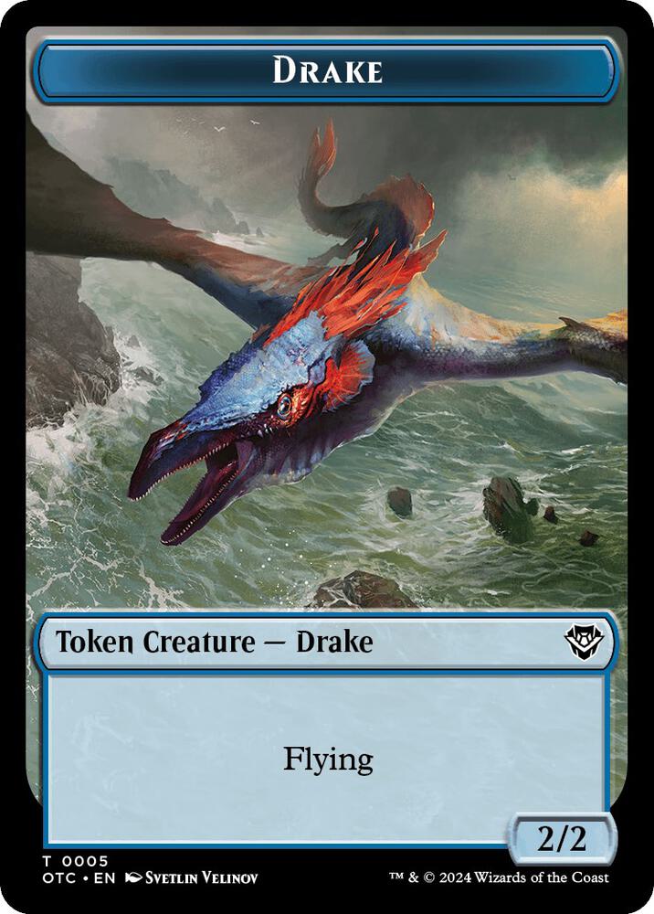 Drake // Soldier (0026) Double-Sided Token (5 // 26) [Outlaws of Thunder Junction Commander]