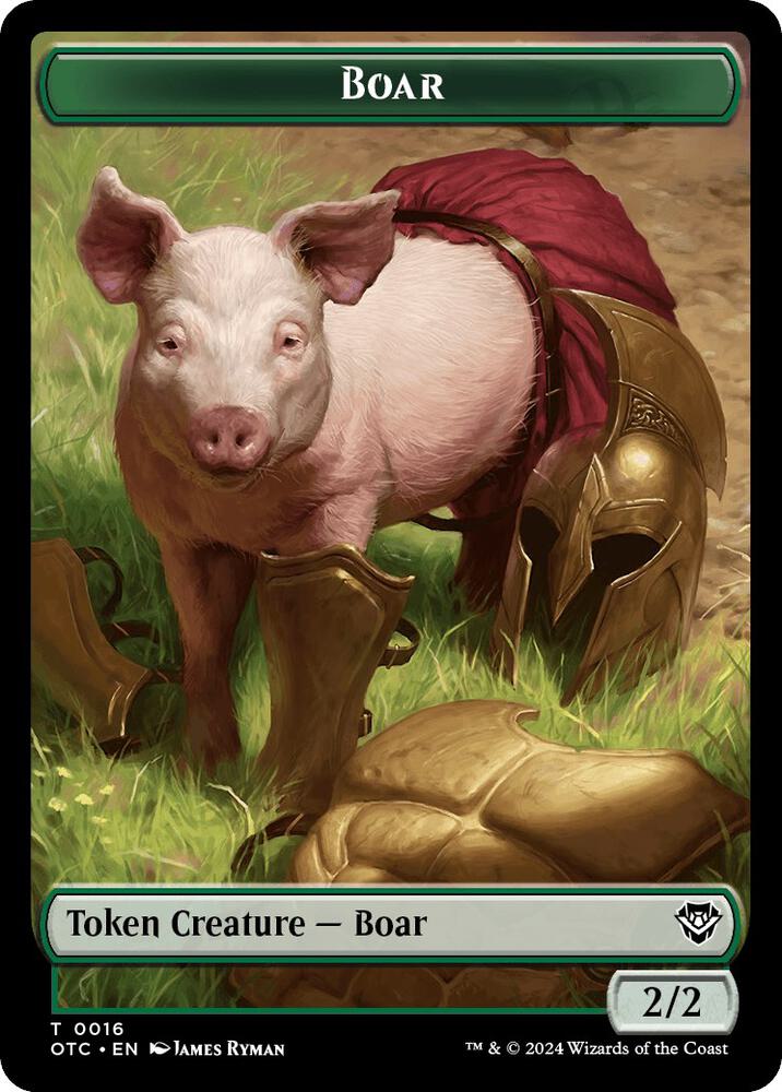 Boar // Drake Double-Sided Token (16 // 5) [Outlaws of Thunder Junction Commander]