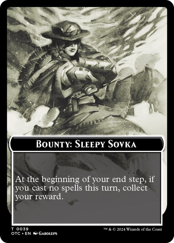 Bounty: Sleepy Sovka // Bounty Rules Double-Sided Token (39) [Outlaws of Thunder Junction Commander]