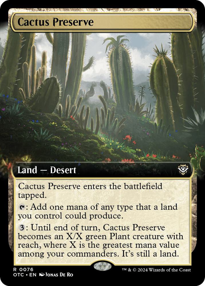 Cactus Preserve (Extended Art) (76) [Outlaws of Thunder Junction Commander]