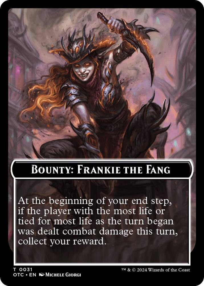 Bounty: Frankie the Fang // Bounty Rules Double-Sided Token (31) [Outlaws of Thunder Junction Commander]