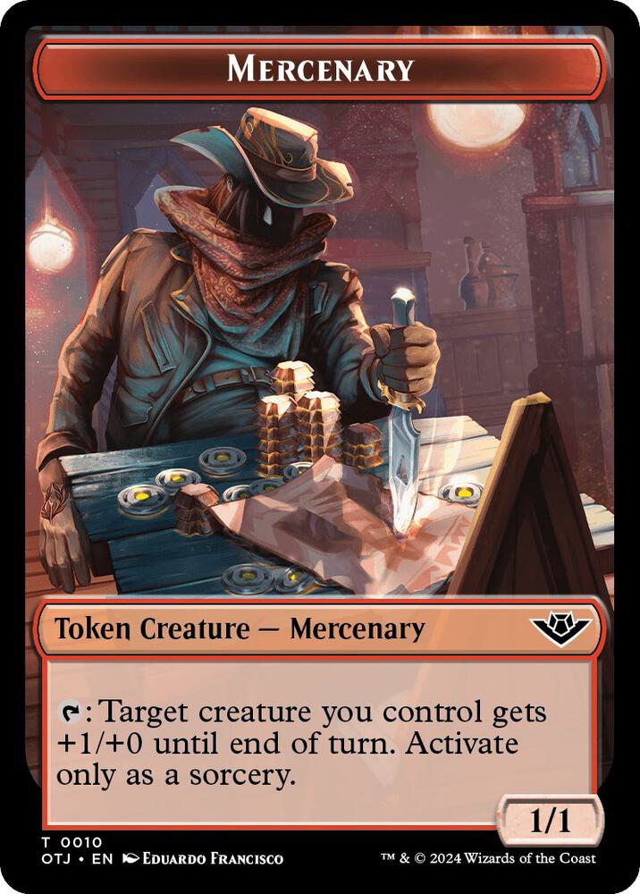 Mercenary // Treasure Double-Sided Token (10 // 18) [Outlaws of Thunder Junction]