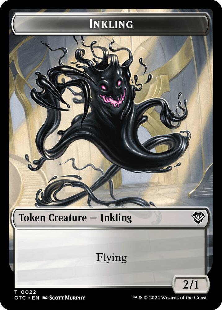 Inkling // Treasure Double-Sided Token (22 // 18) [Outlaws of Thunder Junction Commander]