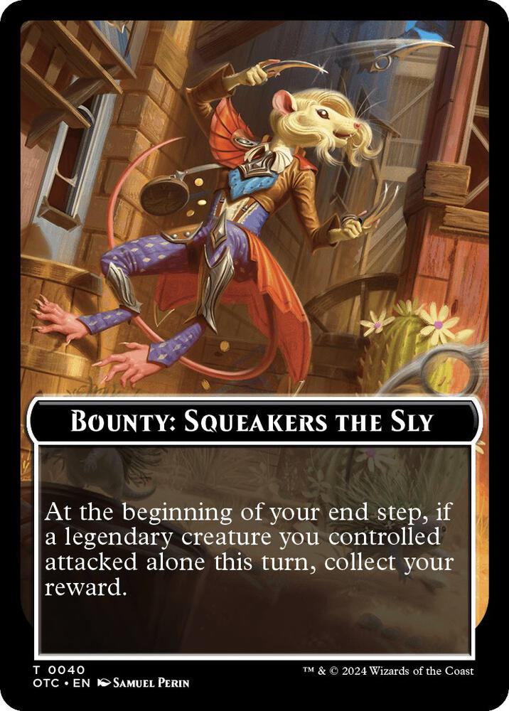 Bounty: Squeakers the Sly // Bounty Rules Double-Sided Token (40) [Outlaws of Thunder Junction Commander]