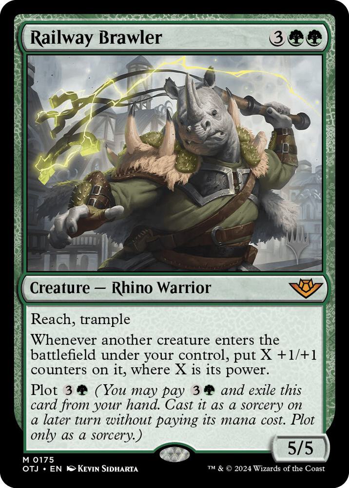 Railway Brawler (175) [Outlaws of Thunder Junction Promos]