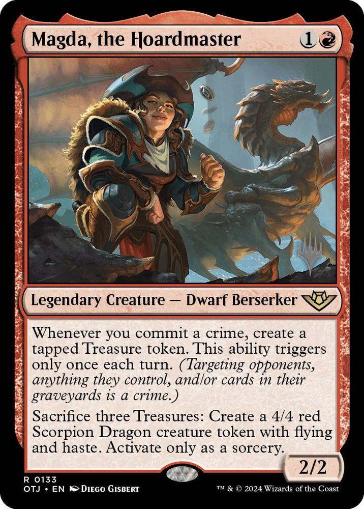 Magda, the Hoardmaster (133) [Outlaws of Thunder Junction Promos]