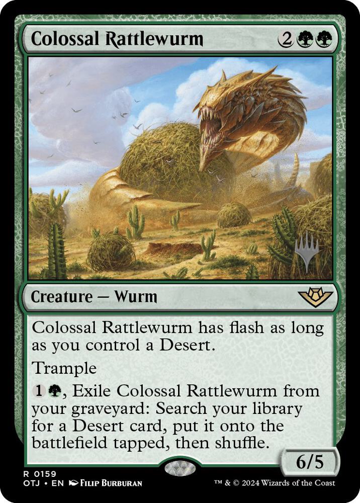 Colossal Rattlewurm (159) [Outlaws of Thunder Junction Promos]