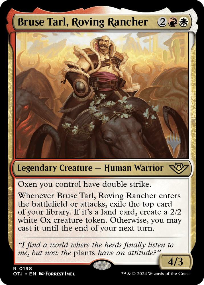 Bruse Tarl, Roving Rancher (198) [Outlaws of Thunder Junction Promos]