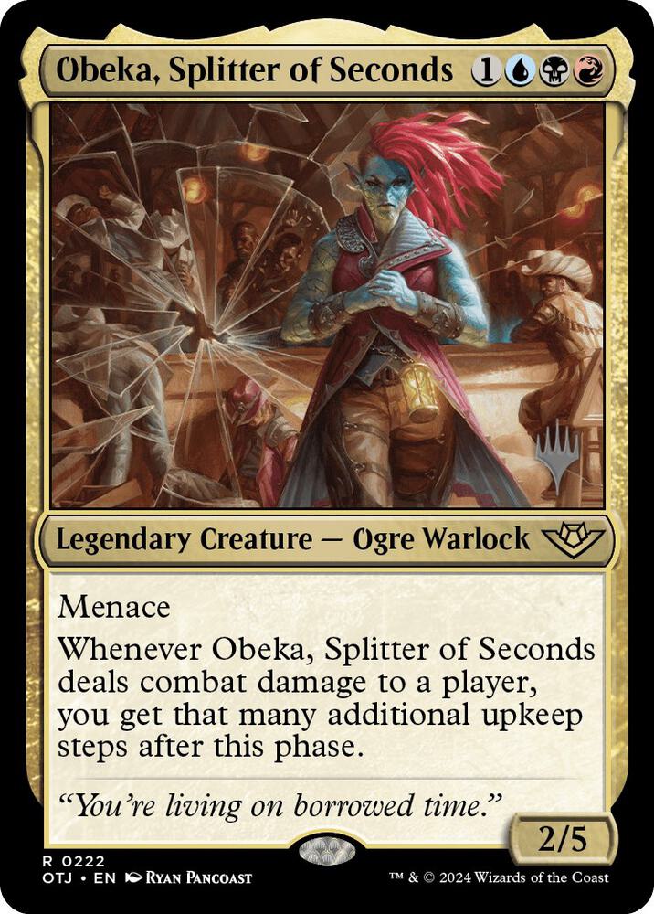 Obeka, Splitter of Seconds (222) [Outlaws of Thunder Junction Promos]