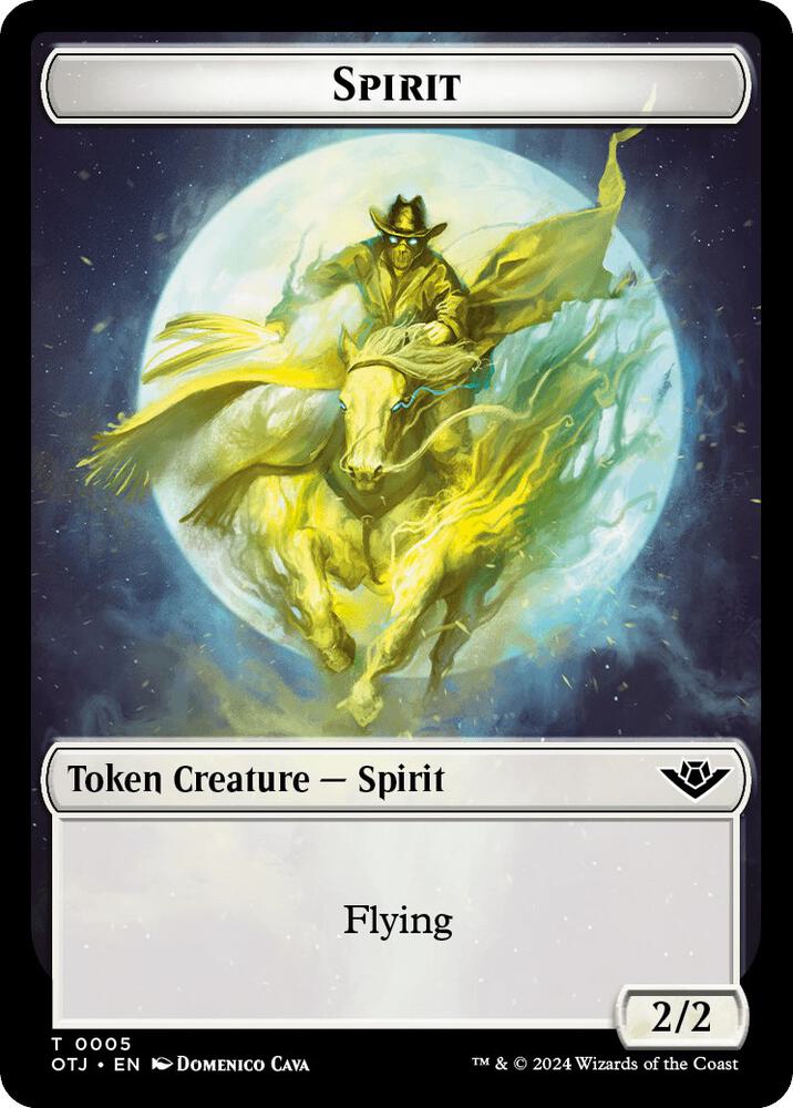 Spirit // Plot Double-Sided Token (5 // 20) [Outlaws of Thunder Junction]