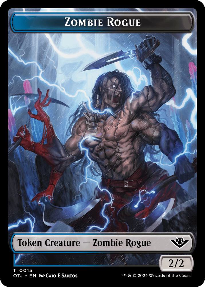 Zombie Rogue Token (15) [Outlaws of Thunder Junction]