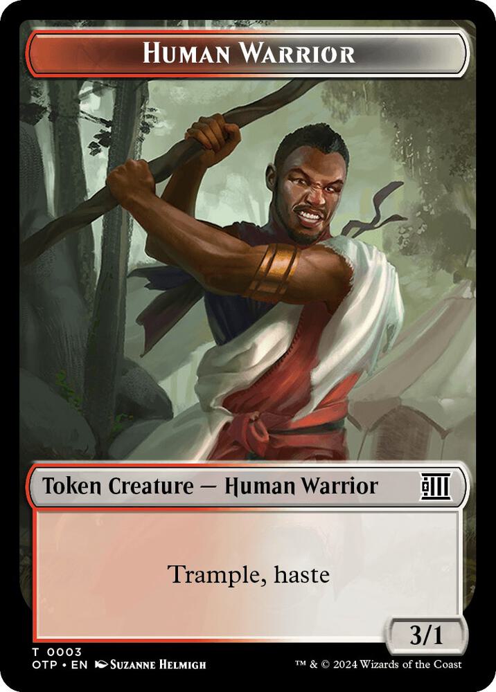 Human Warrior // Plot Double-Sided Token (3 // 20) [Breaking News]