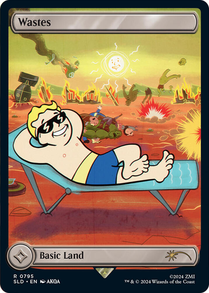 Wastes (795) - Full Art (Rainbow Foil) [Secret Lair Drop]