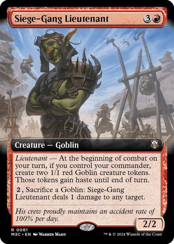 Siege-Gang Lieutenant (Extended Art) (61) [Modern Horizons 3 Commander]
