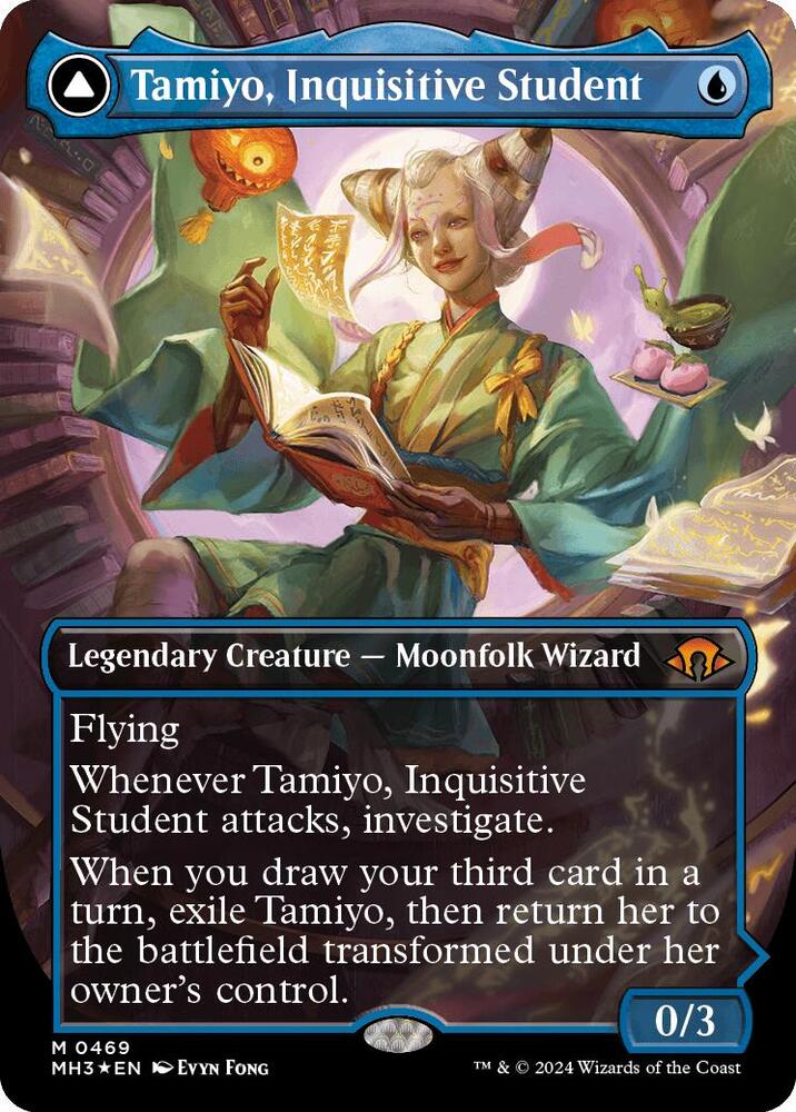 Tamiyo, Inquisitive Student (Borderless) (Textured Foil) (469) [Modern Horizons 3]