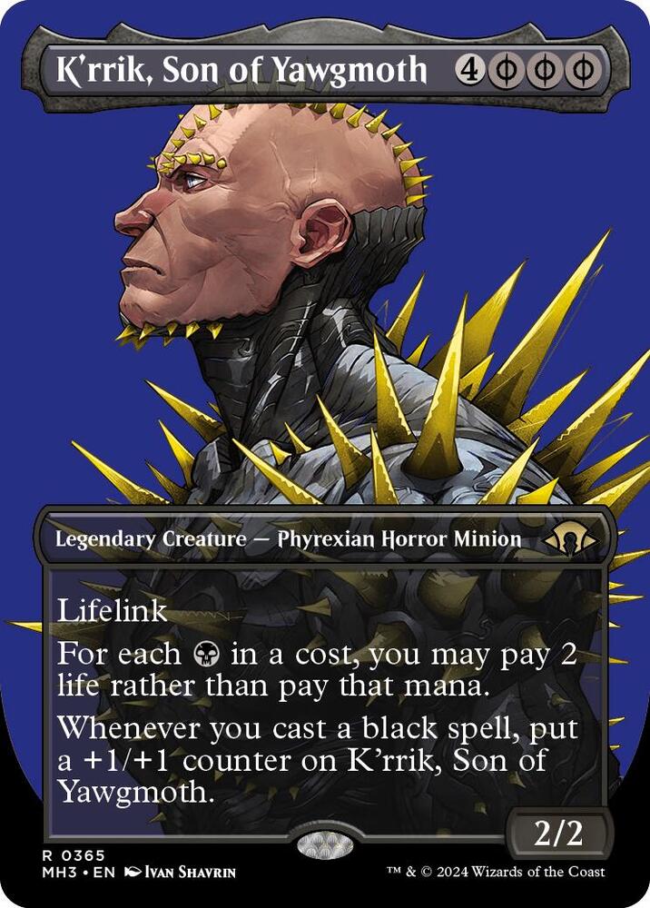 K'rrik, Son of Yawgmoth (Borderless) (365) [Modern Horizons 3]