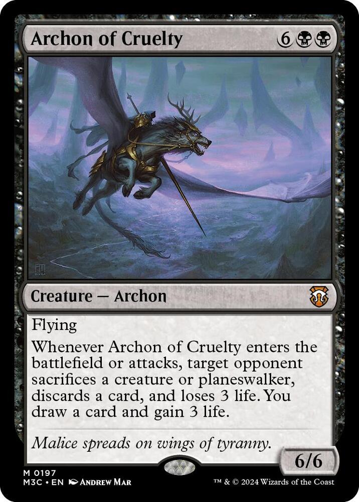 Archon of Cruelty (197) [Modern Horizons 3 Commander]