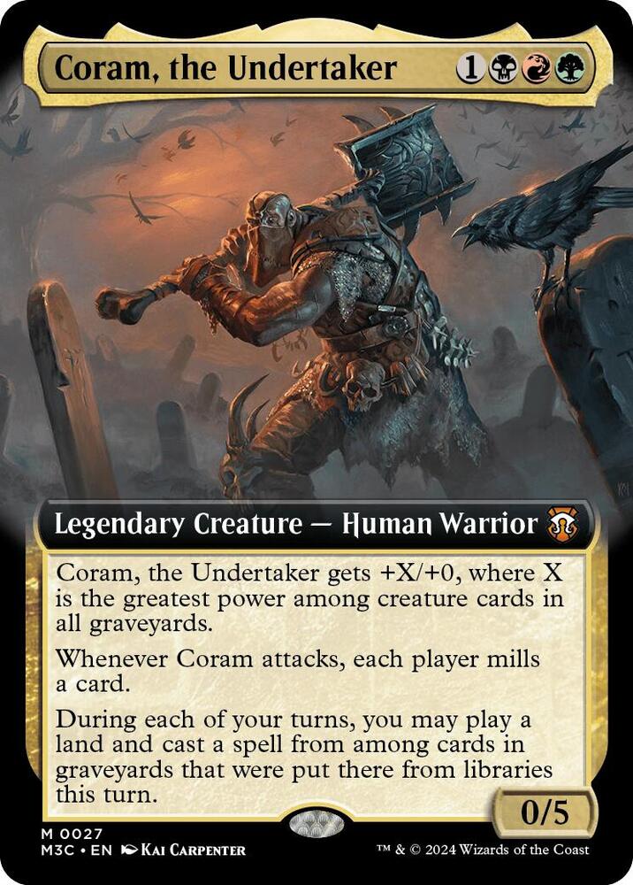 Coram, the Undertaker (Extended Art) (27) [Modern Horizons 3 Commander]