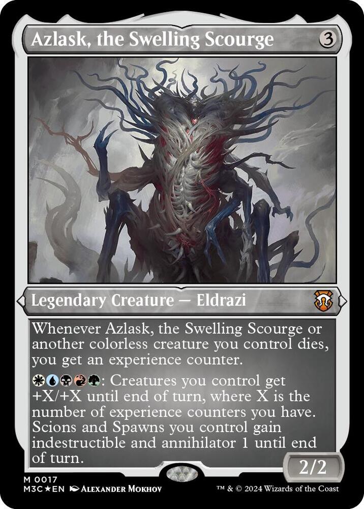 Azlask, the Swelling Scourge (Foil Etched) (17) [Modern Horizons 3 Commander]
