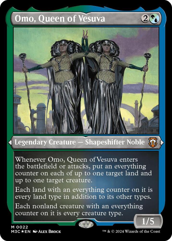 Omo, Queen of Vesuva (Foil Etched) (22) [Modern Horizons 3 Commander]