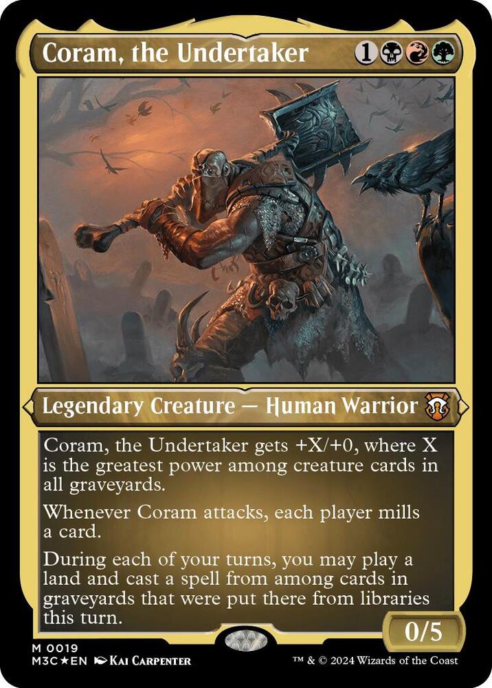 Coram, the Undertaker (Foil Etched) (19) [Modern Horizons 3 Commander]