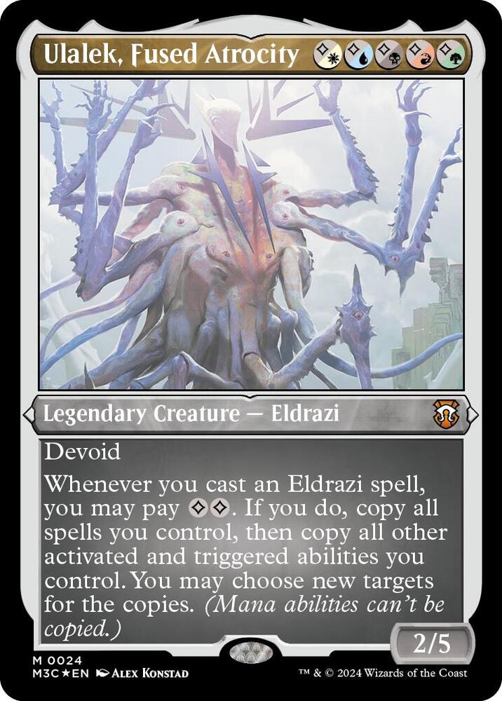 Ulalek, Fused Atrocity (Foil Etched) (24) [Modern Horizons 3 Commander]
