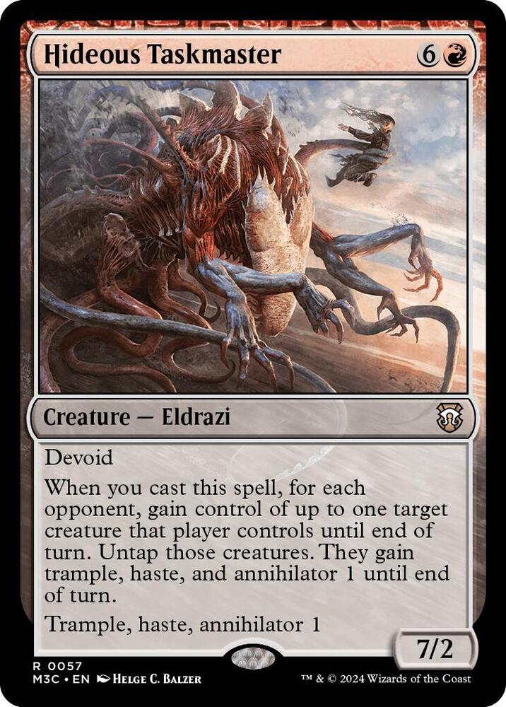 Hideous Taskmaster (Ripple Foil) (57) [Modern Horizons 3 Commander]