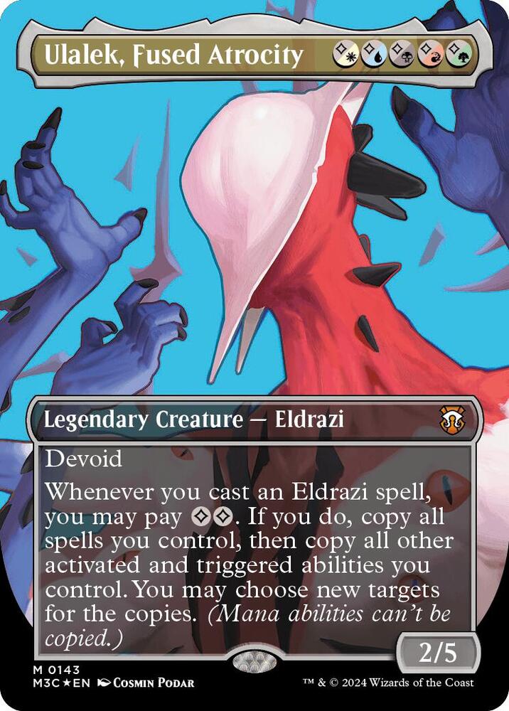 Ulalek, Fused Atrocity (Borderless) (Ripple Foil) (143) [Modern Horizons 3 Commander]
